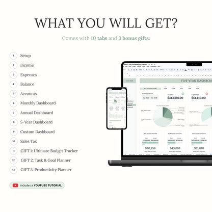 TidySum Easy Bookkeeping Planner