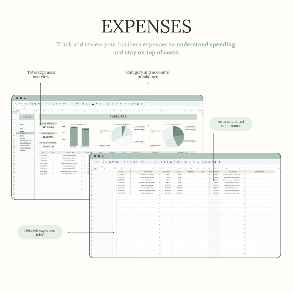 TidySum Easy Bookkeeping Planner