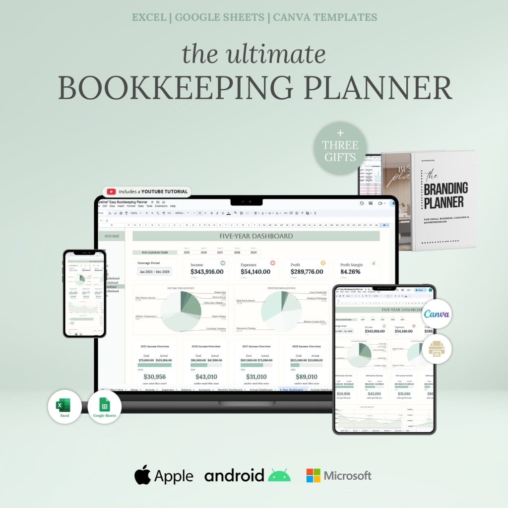 TidySum Easy Bookkeeping Planner