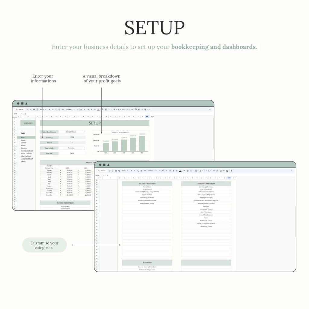 TidySum Easy Bookkeeping Planner