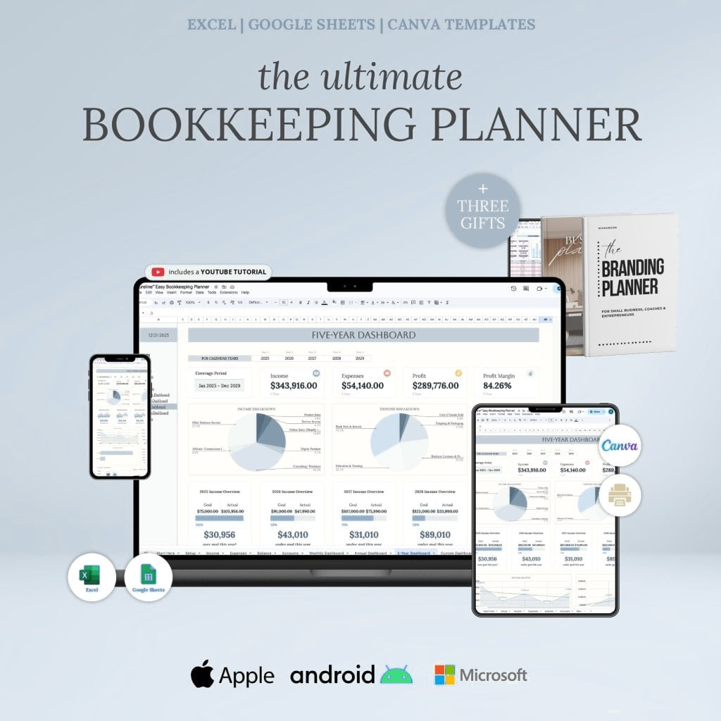 TidySum Easy Bookkeeping Planner