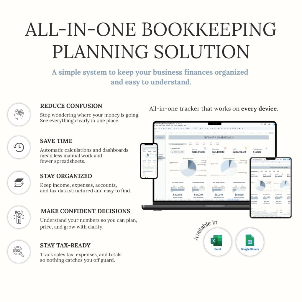 TidySum Easy Bookkeeping Planner