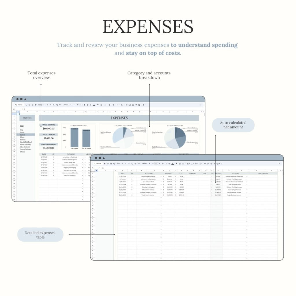TidySum Easy Bookkeeping Planner