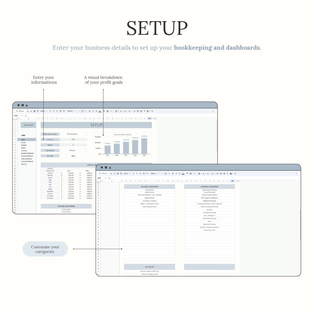 TidySum Easy Bookkeeping Planner